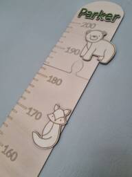 Personalised Woodland Animal Height Chart Laser Cut Poplar Plywood - thumbnail 1