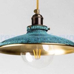 Brass Pendant Light Industrial Lamp Fixture For Bar, Lighting Rustic Vintage Spun Pendant Light - thumbnail 2