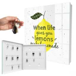 Lemon Motif Key Cabinet For Home, Yellow Box Wall, Illustrative Texts, Optimists & Creatives - thumbnail 2