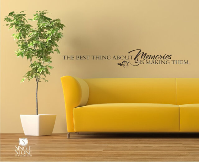 Memories Wall Quote Decal - Vinyl Word Art Custom Home Decor - image 1