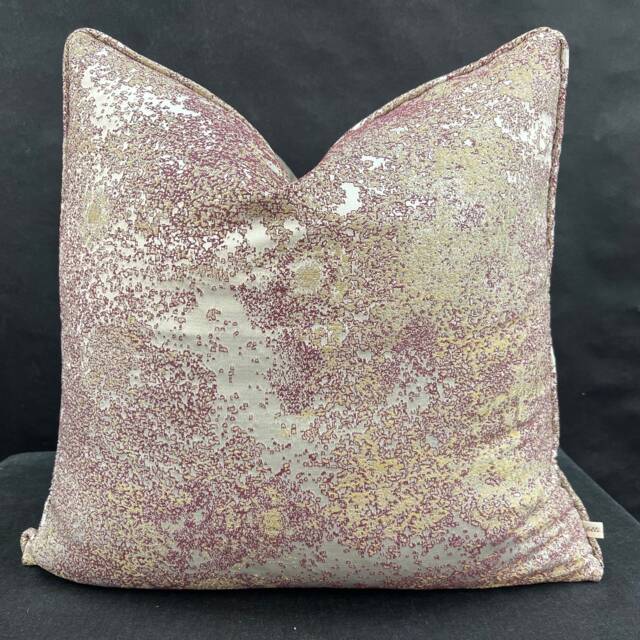 Luxury Designer Lelievre Astral Contemporary Gold Burgundy Cushion Throw Pillow Cover - image 1