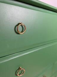 stag Tallboy Chest Of Drawers in Vibrant Retro Green