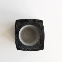 Concrete Planter Black Marble Geometric Succulent Planter, Rectangle Urban Industrial Gray Pot - thumbnail 3