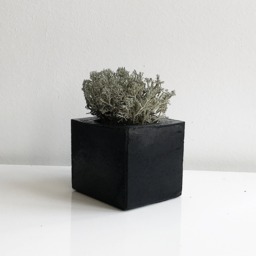 Concrete Planter Black Marble Geometric Succulent Planter, Rectangle Urban Industrial Gray Pot