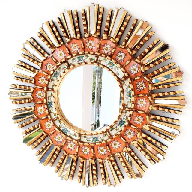 "Peruvian Mirrors - ""Lime Orange 45cm" - image 1