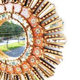"Peruvian Mirrors - ""Lime Orange 45cm" - thumbnail 3
