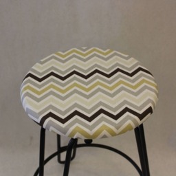 "25% Off Round Barstool Cover With Cushioned Foam Elasticized, Zoom River Rock, Kitchen Stool Padded 12"" To 20" - thumbnail 3