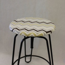 "25% Off Round Barstool Cover With Cushioned Foam Elasticized, Zoom River Rock, Kitchen Stool Padded 12"" To 20" - thumbnail 4