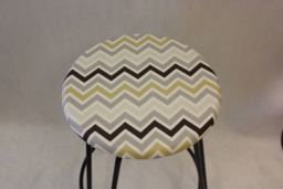 "25% Off Round Barstool Cover With Cushioned Foam Elasticized, Zoom River Rock, Kitchen Stool Padded 12"" To 20" - thumbnail 1