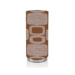 Handmade Fryetts Apollo Pad Lamp, Geometric Ochre/Burnt Orange, Chrome Base - thumbnail 2