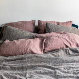 Linen Duvet Cover. Linen Bedding Set Of Duvet Cover With Buttons Closure & Two Pillowcases Envelope. Mooshop - thumbnail 2