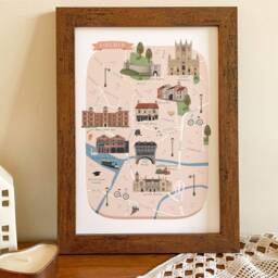 Lincoln Map, Illustrated Map Of Lincoln, Poster, Print, Art, Illustration, Gift, Lincolnshire - thumbnail 2