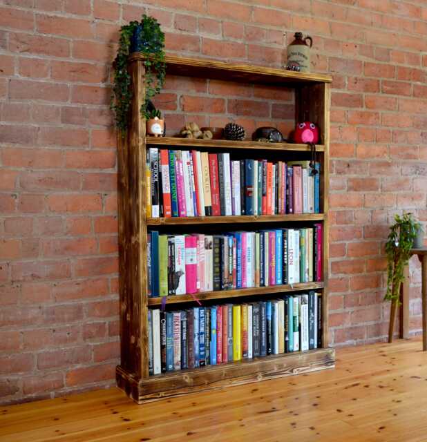 Handmade, Solid Pine Bookcase // Bookshelf Storage - image 1