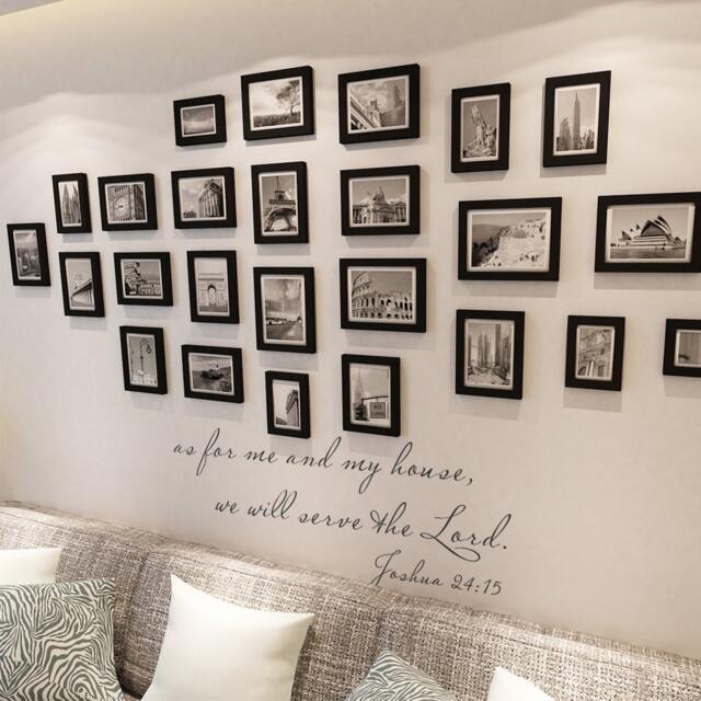 Joshua 2415 Scripture Religious Wall Vinyl Bible Verse As For Me & My House We Will Serve The Lord Living Room Wall Decal - 117 - image 1