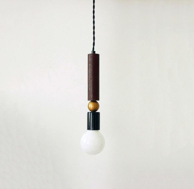 Modern Black Gold Pendant Lamp Mid Century Ceiling Lighting Light Powder Room - image 1