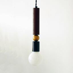 Modern Black Gold Pendant Lamp Mid Century Ceiling Lighting Light Powder Room - thumbnail 2