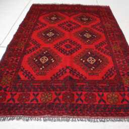 3x5 Ft New Bukhara Afghan Rug, Handmade Geometric Genuine Oriental Khal Mohammedi Area Turkmen Livingroom D??cor Rug - thumbnail 2