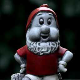 Stone Gnome Sculpture Outdoor Playful Troll Statue Concrete Pixie Figurine Gnome Lover Gift Handmade Decoration - thumbnail 3