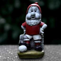 Stone Gnome Sculpture Outdoor Playful Troll Statue Concrete Pixie Figurine Gnome Lover Gift Handmade Decoration - thumbnail 1