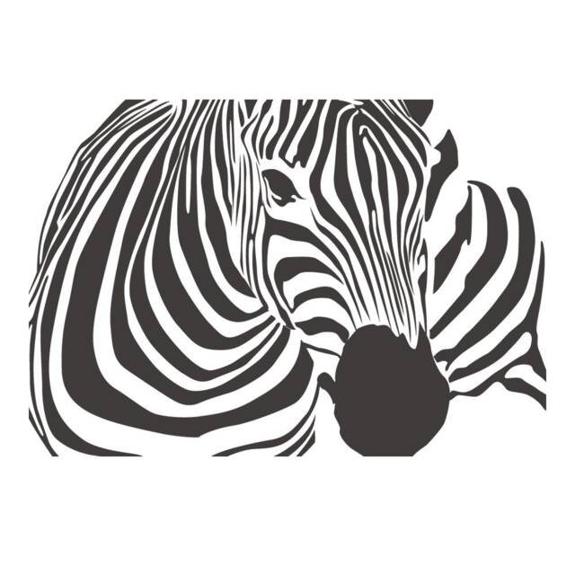 Zebra Wall Decal, Animals Wild Animals Wall Vinyl Art, Decoration, Decor - 198 - image 1