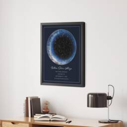 Night Sky Print Star Custom Map Personalize First Anniversary Gift Him Her Framed Celestial Unique 1St Paper Wedding Constellation - thumbnail 3