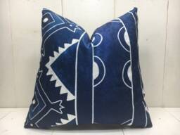 Handwoven Silk Ikat Pillow Cover, Modern Accent Cushion - 16x16 - thumbnail 1