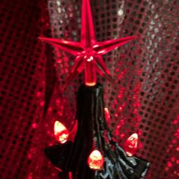 Handmade Bluegrass Glazed Ceramic Christmas Tree With Red Bulbs - thumbnail 4