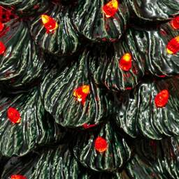 Handmade Bluegrass Glazed Ceramic Christmas Tree With Red Bulbs - thumbnail 3