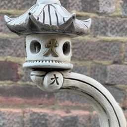 Unique Pagoda Statue Concrete Lantern Figurine Stone Decoration Chinese Ornament Japanese Zen Garden Lovely Gift - thumbnail 2