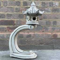 Unique Pagoda Statue Concrete Lantern Figurine Stone Decoration Chinese Ornament Japanese Zen Garden Lovely Gift - thumbnail 3