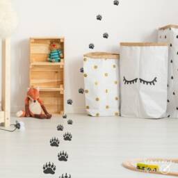 Bear Paw Stickers On The Wall & Floor, Footsteps Bear, Teddy Bear Decals, Paws 94Nw - thumbnail 1