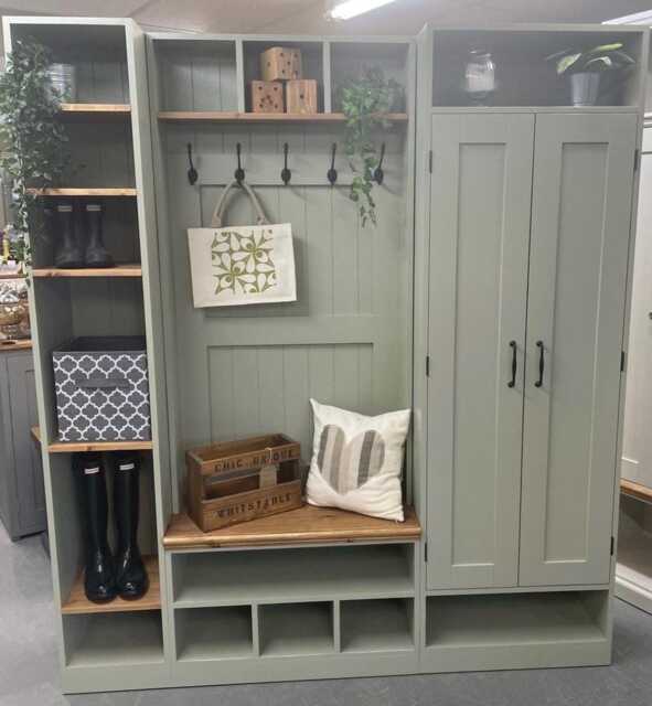 Boot Room/Hall Bench Real New Wood 180cm Wide & Just 35cm Deep Great For Narrow Space Hallway Cloakroom Furniture Kent Showroom - image 1
