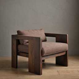 Handcrafted Solid Wood Armchair - Modern Lounge Chair, Mid-Century Armchair, Oak & Walnut, Minimalist Reading Furniture - thumbnail 2