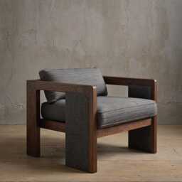 Handcrafted Solid Wood Armchair - Modern Lounge Chair, Mid-Century Armchair, Oak & Walnut, Minimalist Reading Furniture - thumbnail 3