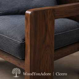 "Handcrafted Solid Wood Armchair ""Cicero" - thumbnail 3