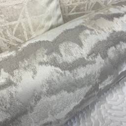 "Silver Bolster, Luxury Cushion, Modern Pillow , Bed Cushion 16"" X 6" - thumbnail 2