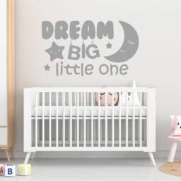 Dream Big Little One Decal, Dream Wall Decor, Art, Nursery Decor - thumbnail 2
