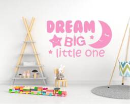 Dream Big Little One Decal, Dream Wall Decor, Art, Nursery Decor - thumbnail 1