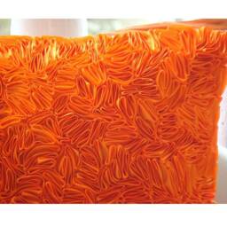"Decorative Orange Euro Pillow Cover 24""x24""/26""x26" - thumbnail 2