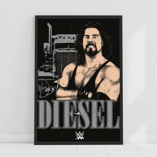 Wwe Print - Diesel Sketch Poster Wrestling Wall Art - image 1