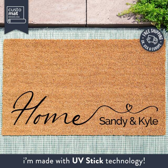 Personalized Family Home Doormat - Couples Custom Welcome Mat Realtor Gift New - image 1