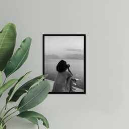 Vintage Woman Drinking Wine Glass Print, Luxury Fashion, Fine Art Photography Wall Art, Museum Quality Classic Black & White Poster - thumbnail 3