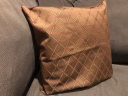 Diamond Brown Pillow Cover, 16x16, Chocolate, Burgundy, Criss Cross, Argyle, Crypton Tilsbury Upholstery Fabric, Suede-Gifts Under 35, Etsy - thumbnail 1