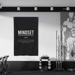 Mindset Definition Motivational Banner, Entrepreneur Art, Home Office Decor, Inspirational Signs, Minimalist Wall Art Motivation - thumbnail 3