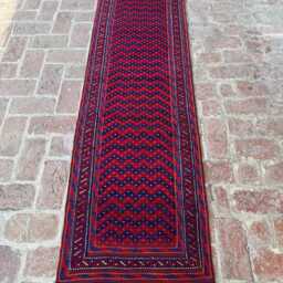 2x8 Large Handmade Wool Runner - Afghan Oriental Tribal Rug Vintage Boho Floral Turkmen Ziegler Design Kitchen, Living Room, Bedroom - thumbnail 2