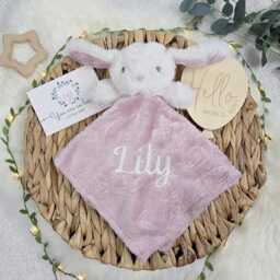 Personalised Baby Comforter With Embroidered Name. Gift Ready Security Blanket - thumbnail 3