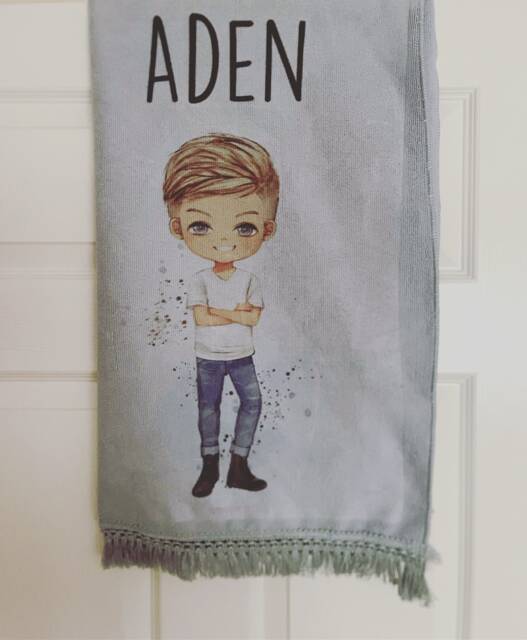 Personalized Character Beach Towel With Tassels - image 1