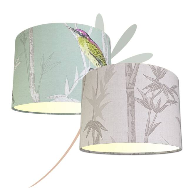 Lampshades in Next Chinoiserie Fabrics Various Styles & Sizes Handmade Free Delivery - image 1