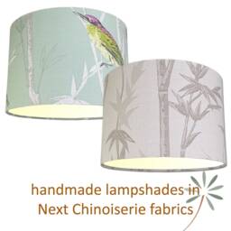 Lampshades in Next Chinoiserie Fabrics Various Styles & Sizes Handmade Free Delivery - thumbnail 4