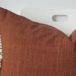 Terracotta Hand Woven Pillow Cover - thumbnail 2